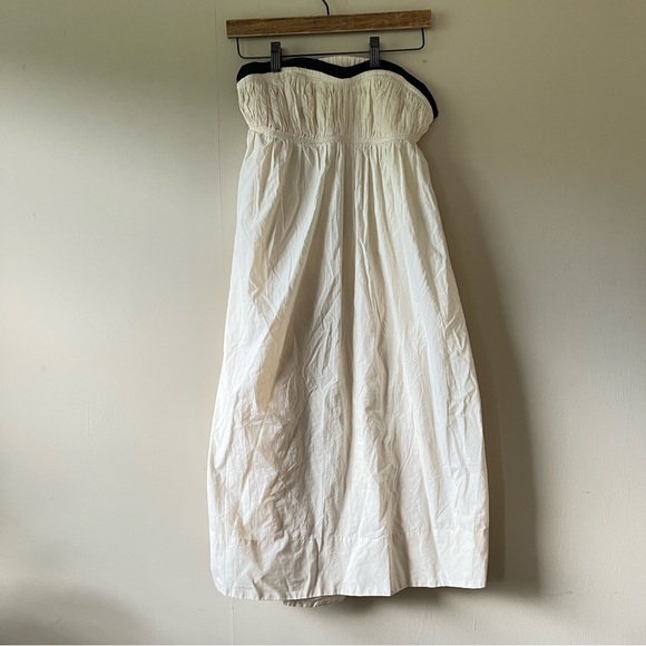 NWT Maeve by Anthropologie Pin-stuck Open Back Elegant Strapless White Dress M - Picture 13 of 13